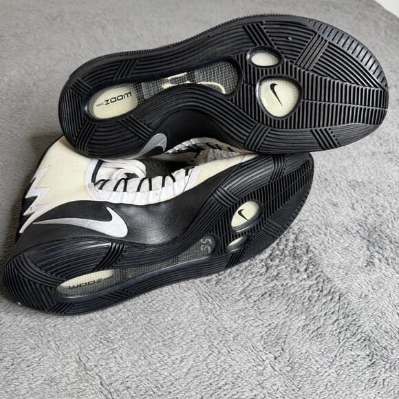 Nike Zoom Hyperdunk Basketball Hi Top Shoes Mens 12.5 white/black EUC Lace Up - Picture 3 of 8